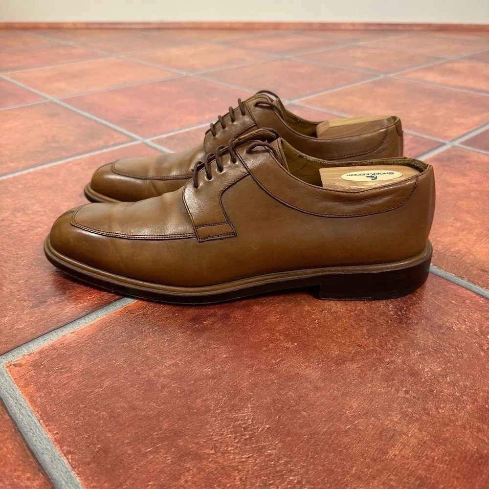 Mezlan Brown Leather Derby Shoes Size 10